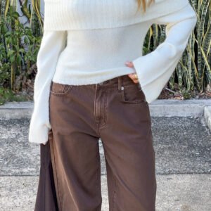Brown Carrot Fit Jeans